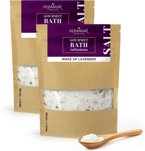 Vedanum Fortified Aromatic Epsom Lavender Bath Salt Infused with Lavender Buds and Minerals for Muscle Relief, Skin Treatment, Body Massage, Relaxing, and Pain Relief 1 KG Pack