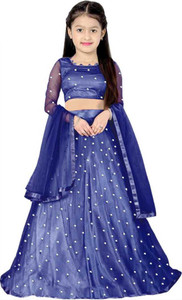 Femisha Creation Girls Lehenga Choli Party Wear Embellished Lehenga, Choli and Dupatta Set