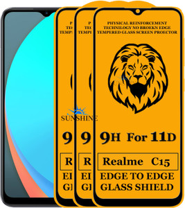SUNSHINE Edge To Edge Tempered Glass for Realme C15