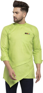 ABBER FASHION Men Solid Asymmetric Kurta