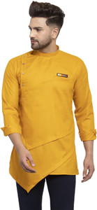 ABBER FASHION Men Solid Asymmetric Kurta