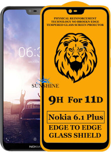 SUNSHINE Tempered Glass Guard for Edge to Edge Tempered Glass For - NOKIA 6.1 PLUS
