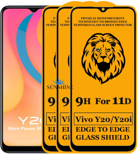 SUNSHINE Edge To Edge Tempered Glass for Vivo Y20i