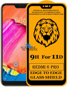 SUNSHINE Edge To Edge Tempered Glass for Mi Redmi 6 pro