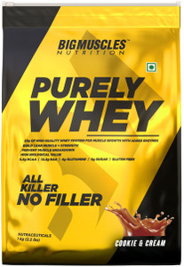 BIGMUSCLES NUTRITION Purely | Isolate Matrix 25g Protein, 12.2g EAA, 4g Glutamine, 0g Sugar Whey Protein