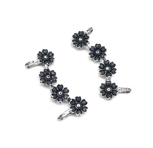 thecreativejewellery The Creative Jewellery New Ethnic brass german silver clip-on earcuffs for Girls and Women Brass Cuff Earring, Clip-on Earring