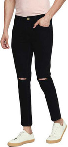 Creatywitty Slim Men Black Jeans