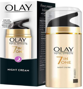 OLAY TOTAL EFFECTS NIGHT CREAM FIRMER YOUNGER LOOKING SKIN EVERY MORNING EACH PACK OF 1