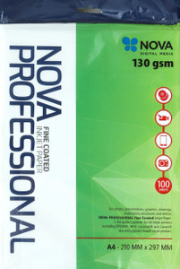 NOVA A4 Professional Fine Coated 130GSM 100 Sheet Unruled A4 ( 210MM X 297 MM ) 130 gsm Photo Paper