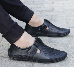 aadi Men Black Sandals