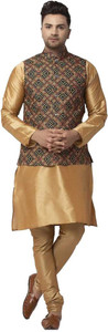 abeer fashion Men Kurta Churidar Ethnic Jacket Set