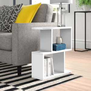 SIWOZ S shape table / End Table Living & Bed Room Decor Engineered Wood Bedside Table
