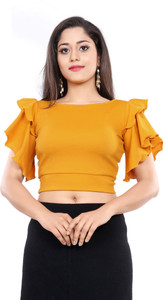london belly Casual Solid Women Yellow Top