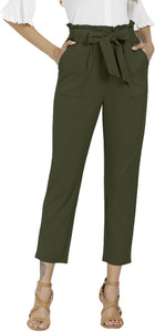 ADDYVERO Regular Fit Women Dark Green Trousers