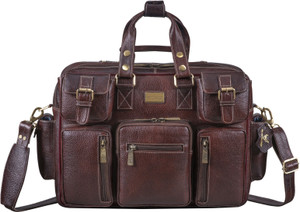 BRAND LEATHER Men Brown Messenger Bag