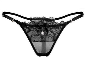 DealSeven fashion Women Thong Black Panty