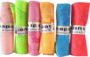 Bekner Fridge Storage Bag for Vegetables and Fruits Mesh Net Fabric with Zip Lock Polyester Storage Pouch