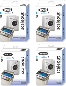 JIMEN SCALEOUT Washing machine descaling powder Suitable For All Branded Washing Machine Front Load & Top Load .pack of 4 (400 gm) Detergent Powder (Apple)