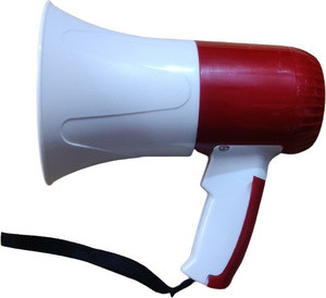 MME 40 watts loud sound Portable Handheld Megaphone for Announcement with Recorder, USB and Memory Card Input. Talk, Record, Play, Siren, Music 619u Outdoor PA System