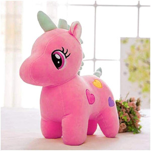 Wild Republic Pocketkins Unicorn Plush Toy - 5 Inch Pink Stuffed Animal, Surface Washable, Kids Gift