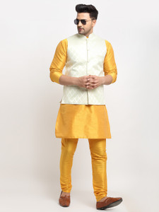 kaifoo Men Kurta Pyjama Ethnic Jacket Set