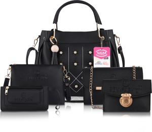 SGM Fashion Women Black Handbag