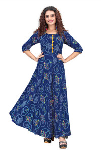 meesorra Women Printed Anarkali Kurta