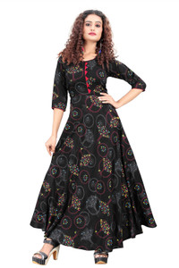 meesorra Women Printed Anarkali Kurta