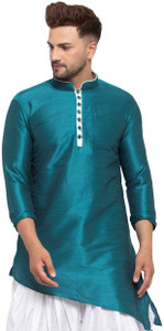 26 i Men Solid Asymmetric Kurta
