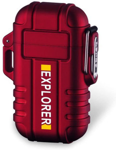 Explorer Waterproof Protective Case Electronic USB Plasma Double Arc Rechargeable Cigarette Lighter (Tesla Coil) Best for Hiking and Rough Use USB Lighter Cigarette Lighter