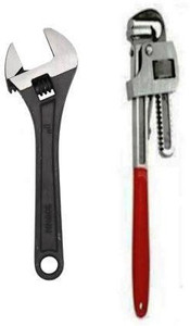 DHATRI TOOLS 8 INCH ADJUSTABLE ,14 INCH PIPE WRENCH Single Sided Pipe Wrench