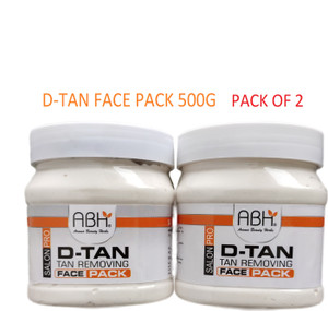 ABH D-TAN Tan Removing Face pack Facial Pack 500G. Pack of 2