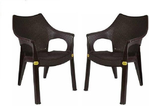 ANMOL MOULDED MOULDED FURNITURE Plastic Outdoor Chair SET OF of 2 Plastic Outdoor Chair