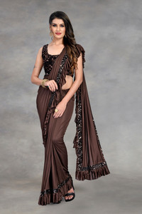 Apnisha Embellished Bollywood Lycra Blend Saree