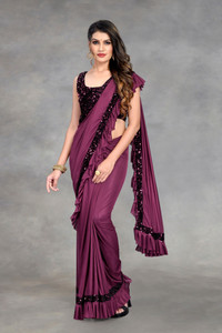 Apnisha Embellished Bollywood Lycra Blend Saree