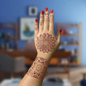 IVANA'S Ivana's Stencil Premium Collection DIY Kit For HAND Henna Tattoo Stencil Set for Women, Girls, Hand, Finger Attractive Design Temporary Tattoo -