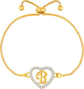 MEENAZ Brass, Stone, Crystal, Copper, Alloy Cubic Zirconia, Diamond, Crystal, Zircon Rhodium, Silver Bracelet