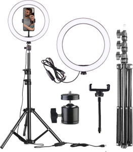 Webilla Selfie Ring Light with 3 Color Modes Extendable Tripod Stand Phone Camera Holder, 120 Bulbs 10 Brightness Dimmable LED for Photography Makeup Live YouTube Video TikTok Flash