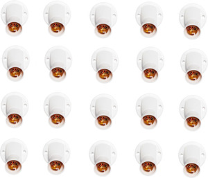 JELECTRICALS Batten Holder -Pack of 20 Polypropylene Light Socket