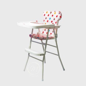 Maanit Foldable High Chair, Feeding Chair with Food Tray, Foot Rest, Cushioned Seat and Back Support for Kids, Babies