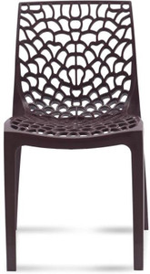Supreme WEB BROWN SET OF 1 CHAIR FULLY COMFORT nd weight bearing Plastic Outdoor Chair
