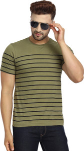 JUGULAR Printed, Typography Men Round Neck Light Green T-Shirt