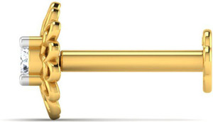 LORDS JEWELS Floret Charriot Diamond Nose Pin 18kt Diamond Yellow Gold Stud