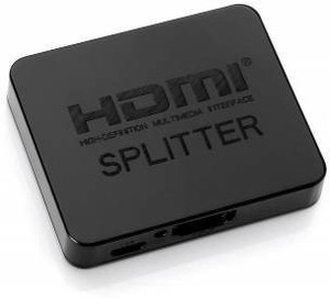 microware 4K@60Hz HDMI Splitter 1 in 2 Out, HDMI 2.0 Splitter for Dual Monitors, Support 3840x2160@60Hz, HDCP2.2, RGB 4:4:4, 18.5Gbps, Auto Scaling, Full HD 1080P 3D Media Streaming Device