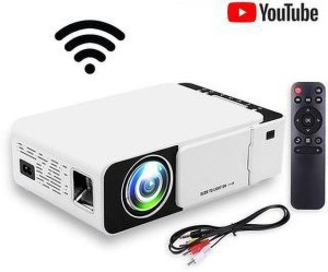IBS T6 WIFI LED Projector 1080p Full HD with Built-in YouTube - Supports Wifi, HDMI,VGA,AV IN,USB, Miracast - Mini Portable 4700 lm LCD Corded Portable Projector