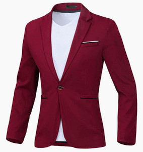 TRULYFEB Solid Single Breasted Casual, Festive, Formal, Festive & Wedding, Party, Wedding Men Blazer