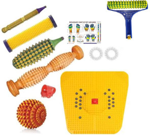 Acufit AF04 2000 Acupressure Tools kit combo Foot Mat With Magnets And Copper For Stress And Pain Relief Gym & Fitness Kit Massager