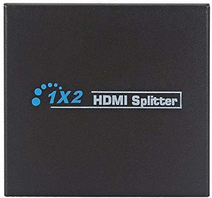 TERABYTE 2 Ports HDMI Splitter 1x2, 1 in 2 Out HDMI Splitter, Supports 3D 4K x 2K @30HZ Full HD 1080P, Support For TVs or Multi Monitor Adapter at Same Time Media Streaming Device