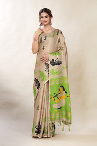 Varanga Printed Kalamkari Pure Silk Saree