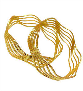 AARISAI Metal Gold-plated Bangle Set